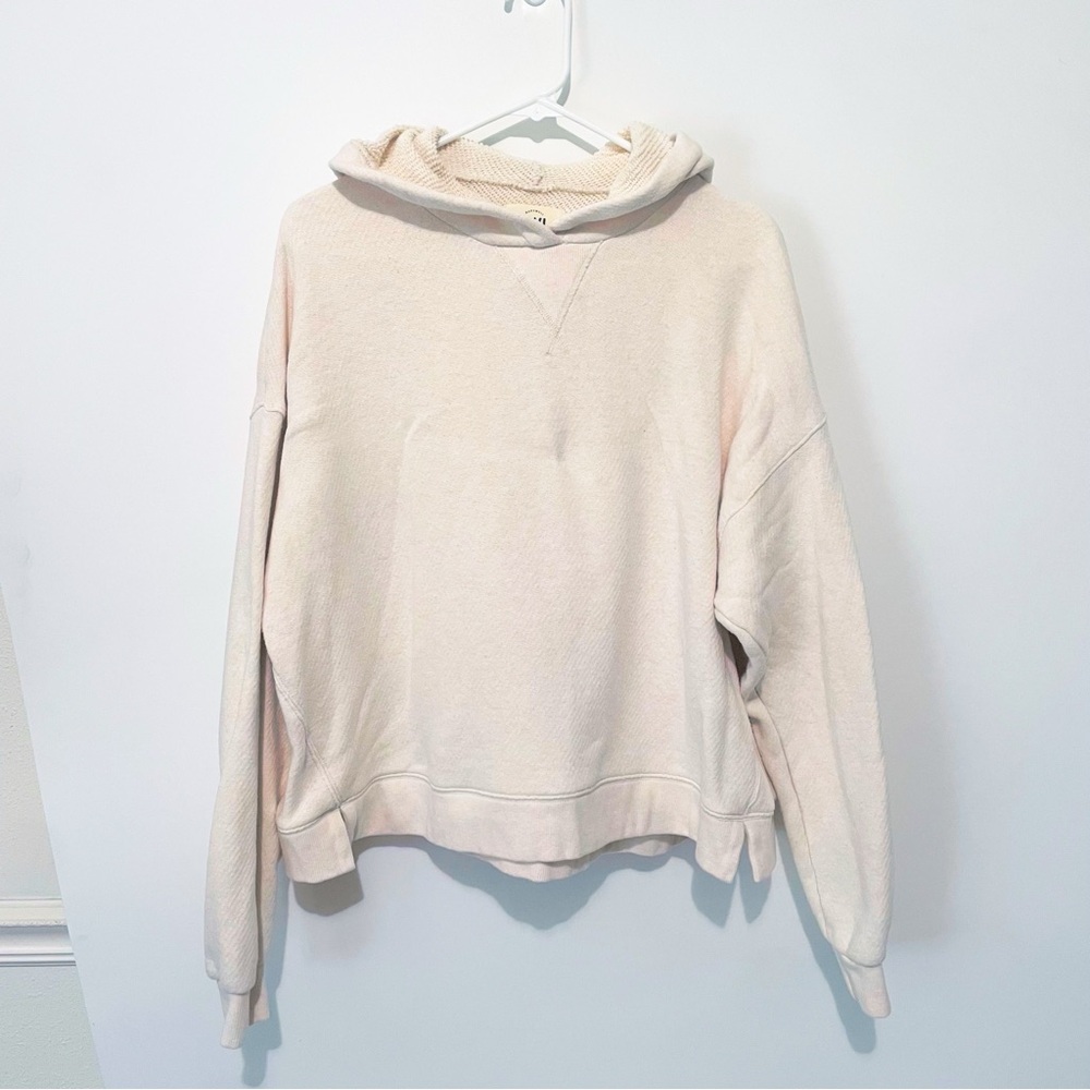 MWL Cream Cropped Terry Hoodie XL